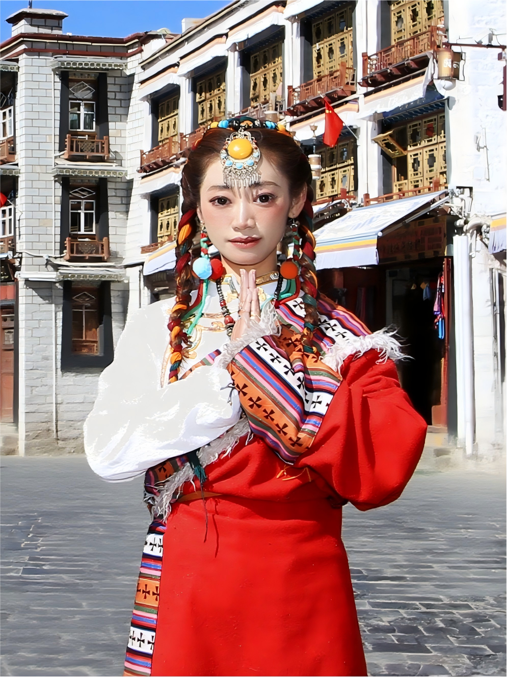 Ivy in Tibetan dress